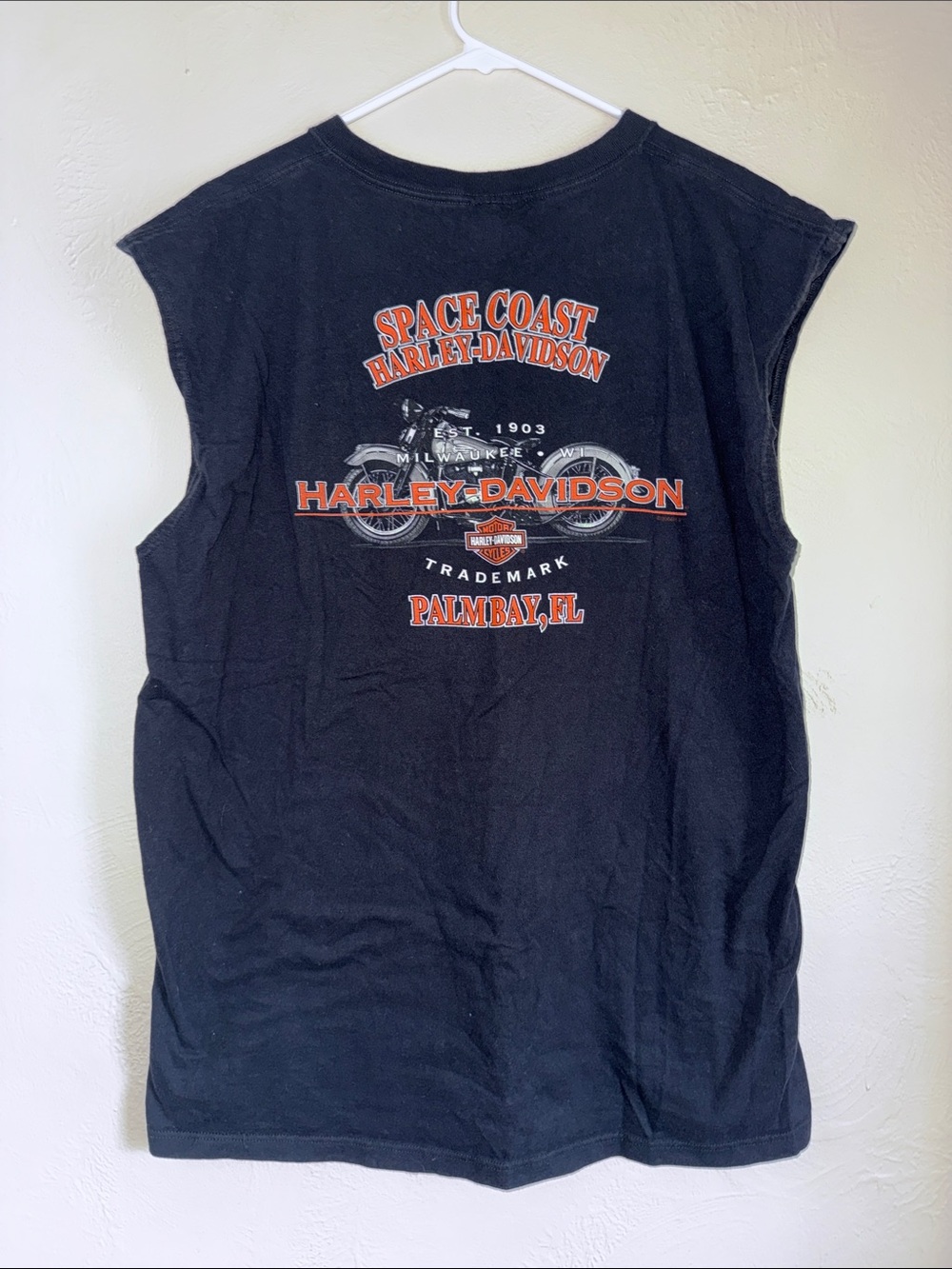 Harley-Davidson Palm Bay FL Sleeveless Pocket Tee Black 2XL Motorcycle Shirt
